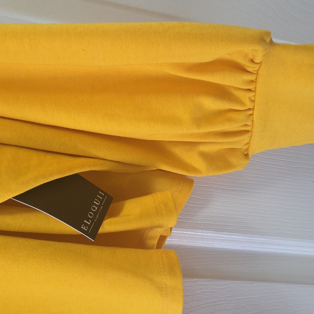 Eloquii French Terry Tie Front Sweatshirt - Picture 3 of 5